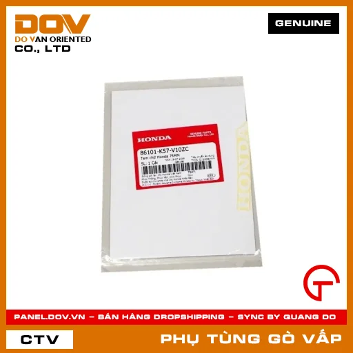 TEM CHỮ HONDA 75MM MÃ PHỤ TÙNG 86101K57V10ZC — 86101K57V10ZC