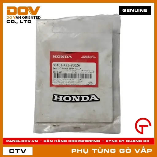 TEM CHỮ HONDA 65MM *ALL* MÃ PHỤ TÙNG 86101KYZ900ZA — 86101KYZ900ZA
