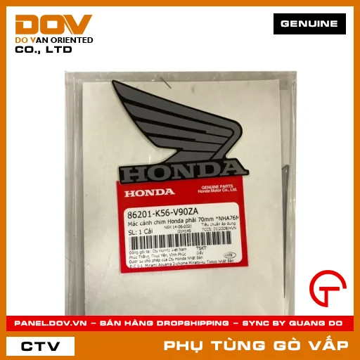 MÁC CÁNH CHIM HONDA PHẢI 70MM *NHA76M* MÃ PHỤ TÙNG 86201K56V90ZA — 86201K56V90ZA