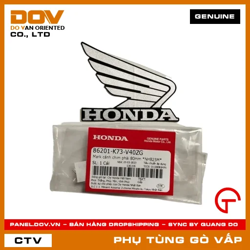 MARK CÁNH CHIM PHẢI 80MM *NHB25M* MÃ PHỤ TÙNG 86201K73V40ZG — 86201K73V40ZG