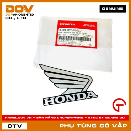 MARK CÁNH CHIM PHẢI 80MM *NHB2 MÃ PHỤ TÙNG 86201KYZV60ZD — 86201KYZV60ZD