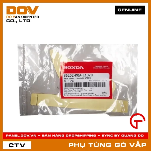 TEM CÁNH CHIM TRÁI 90MM MÃ PHỤ TÙNG 86202K0AE10ZD — 86202K0AE10ZD