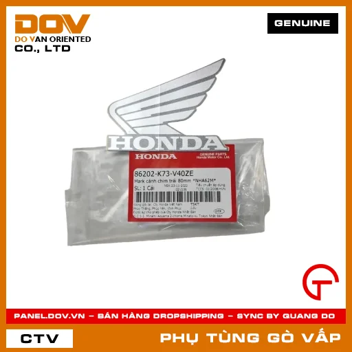 MARK CÁNH CHIM TRÁI 80MM *NHA62M* MÃ PHỤ TÙNG 86202K73V40ZE — 86202K73V40ZE