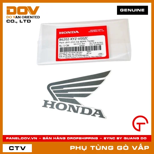 MARK CÁNH CHIM TRÁI 80MM *NHB3 MÃ PHỤ TÙNG 86202KYZV00ZC — 86202KYZV00ZC
