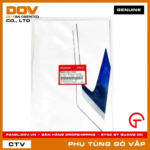 TEM TẤM GIÁ ĐỂ CHÂN SAU PHẢI *R389* MÃ PHỤ TÙNG 86501K56V70ZA — 86501K56V70ZA