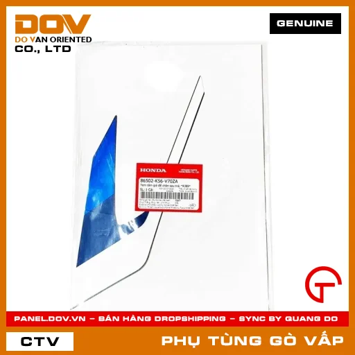 TEM TẤM GIÁ ĐỂ CHÂN SAU TRÁI *R389* MÃ PHỤ TÙNG 86502K56V70ZA — 86502K56V70ZA