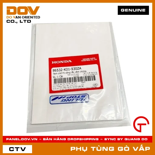 TEM CHỮ FI CÔNG TẮC CẦM CHỪNG MÃ PHỤ TÙNG 86532K01930ZA — 86532K01930ZA
