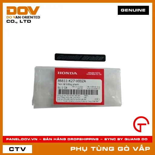 TEM HỆ THỐNG PHANH MÃ PHỤ TÙNG 86611K27V00ZA — 86611K27V00ZA