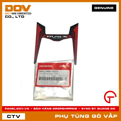 TEM CHẮN BÙN TRƯỚC *TYPE1* MÃ PHỤ TÙNG 86612K66V90ZA — 86612K66V90ZA