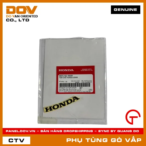 TEM CHỮ HONDA 65MM MÃ PHỤ TÙNG 86641K01900ZB — 86641K01900ZB