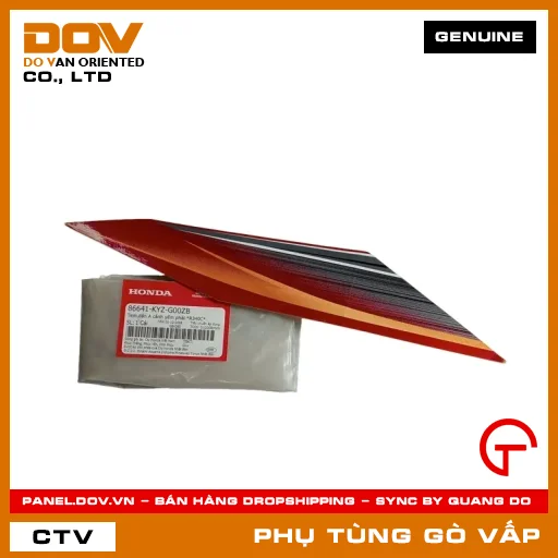 TEM DÁN A CÁNH YẾM PHẢI *R340C* MÃ PHỤ TÙNG 86641KYZG00ZB — 86641KYZG00ZB