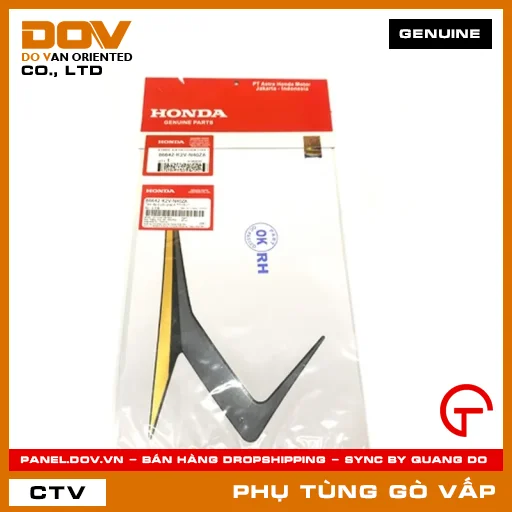 TEM ỐP TRƯỚC PHẢI A *TYPE1* MÃ PHỤ TÙNG 86642K2VN40ZA — 86642K2VN40ZA