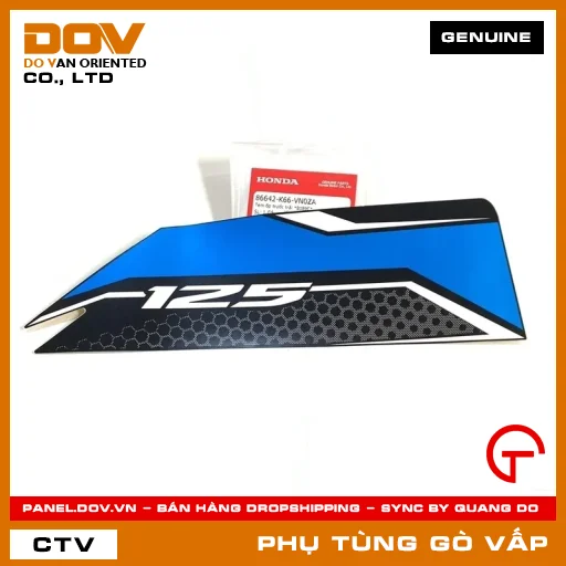 TEM ỐP TRƯỚC TRÁI *B189C* MÃ PHỤ TÙNG 86642K66VN0ZA — 86642K66VN0ZA