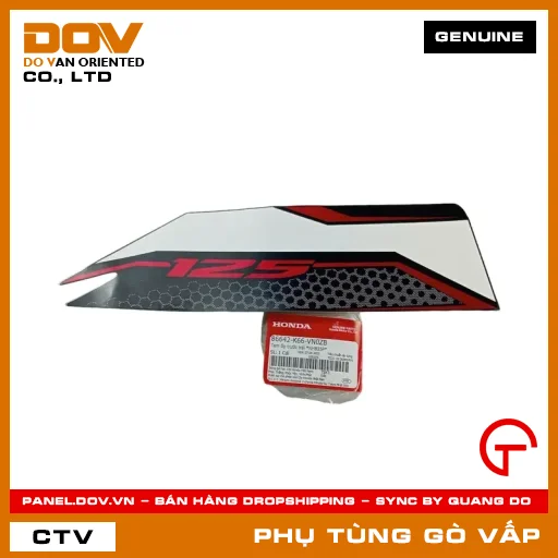 TEM ỐP TRƯỚC TRÁI *NHB35P* MÃ PHỤ TÙNG 86642K66VN0ZB — 86642K66VN0ZB
