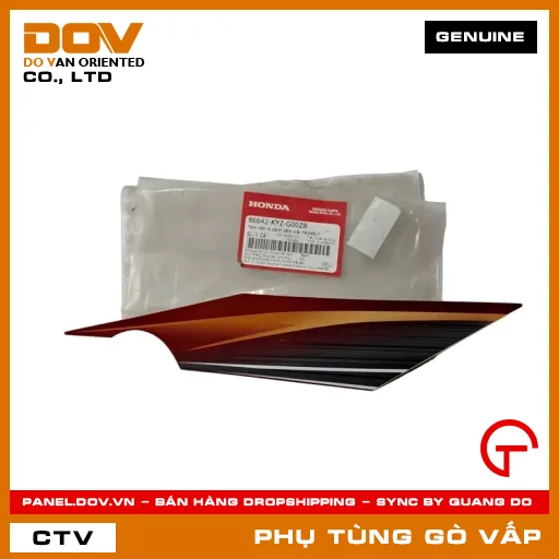 TEM DÁN A CÁNH YẾM TRÁI *R340C* MÃ PHỤ TÙNG 86642KYZG00ZB — 86642KYZG00ZB