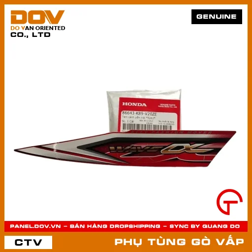 TEM CÁNH YẾM TRÁI *R263* MÃ PHỤ TÙNG 86643K89V20ZE — 86643K89V20ZE