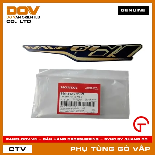 TEM CÁNH YẾM TRÁI *PB421* MÃ PHỤ TÙNG 86643K89V50ZA — 86643K89V50ZA