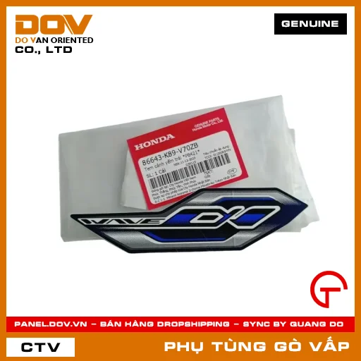 TEM CÁNH YẾM TRÁI *PB421* MÃ PHỤ TÙNG 86643K89V70ZB — 86643K89V70ZB