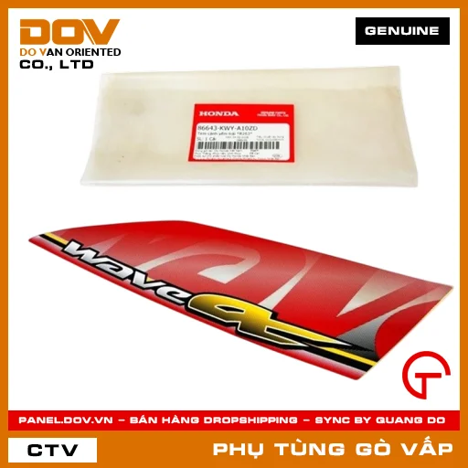 TEM CÁNH YẾM TRÁI *R263* MÃ PHỤ TÙNG 86643KWYA10ZD — 86643KWYA10ZD