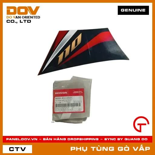 TEM B ỐP TRƯỚC TRÁI*R340* MÃ PHỤ TÙNG 86644K03V00ZC — 86644K03V00ZC