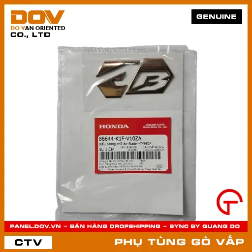 BIỂU TƯỢNG CHỮ AIR BLADE *TYPE2* MÃ PHỤ TÙNG 86644K1FV10ZA — 86644K1FV10ZA