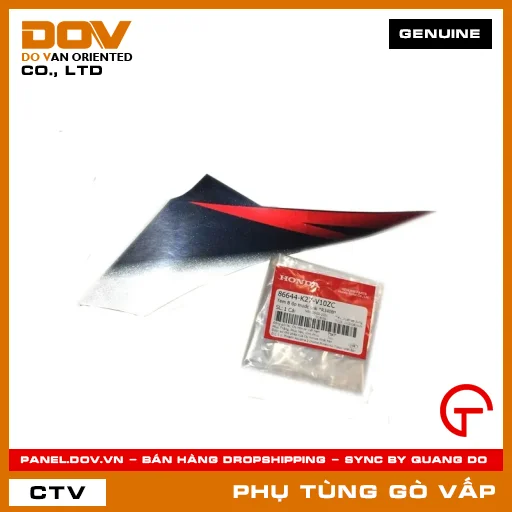 TEM B ỐP TRƯỚC TRÁI *R340B* MÃ PHỤ TÙNG 86644K27V10ZC — 86644K27V10ZC