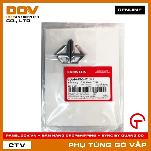 BIỂU TƯỢNG CHỮ AIR BLADE *TYPE1* MÃ PHỤ TÙNG 86644K66V10ZA — 86644K66V10ZA
