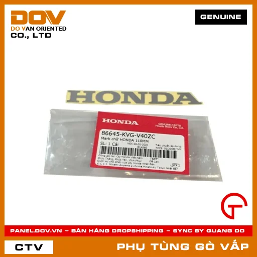 MARK CHỮ HONDA 110MM MÃ PHỤ TÙNG 86645KVGV40ZC — 86645KVGV40ZC