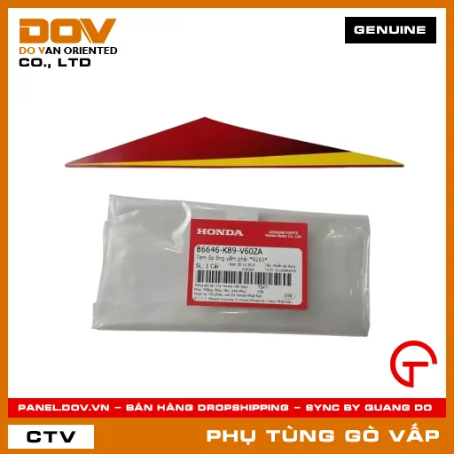TEM ỐP ỐNG YẾM PHẢI *R263* MÃ PHỤ TÙNG 86646K89V60ZA — 86646K89V60ZA