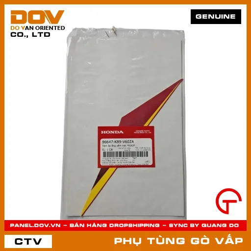 TEM ỐP ỐNG YẾM TRÁI *R263* MÃ PHỤ TÙNG 86647K89V60ZA — 86647K89V60ZA