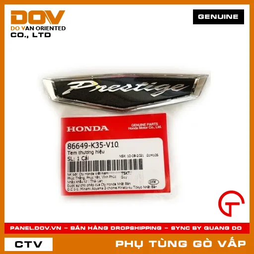TEM THƯƠNG HIỆU MÃ PHỤ TÙNG 86649K35V10 — 86649K35V10
