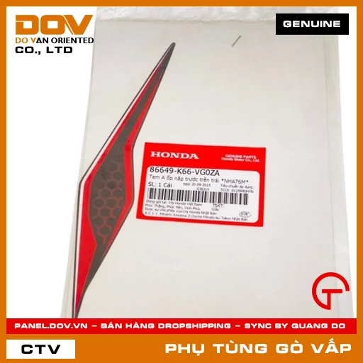 TEM A ỐP NẮP TRƯỚC TRÊN TRÁI *NHA76M* MÃ PHỤ TÙNG 86649K66VG0ZA — 86649K66VG0ZA