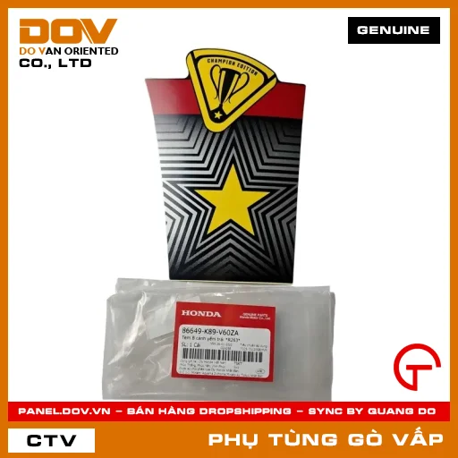TEM B CÁNH YẾM TRÁI *R263* MÃ PHỤ TÙNG 86649K89V60ZA — 86649K89V60ZA