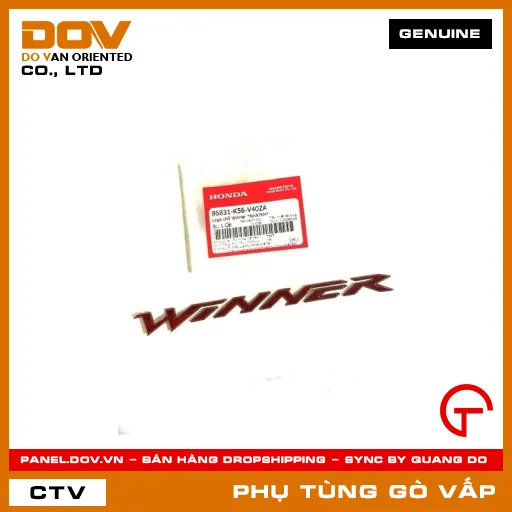 LOGO CHỮ WINNER *NHA76M* MÃ PHỤ TÙNG 86831K56V40ZA — 86831K56V40ZA