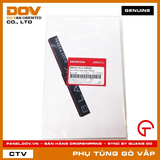TEM CHỮ ỐP SƯỜN PHẢI *NHA76* MÃ PHỤ TÙNG 86832K12VA0ZA — 86832K12VA0ZA