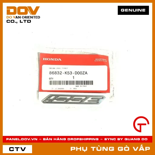 BIỂU TƯỢNG 300I *TYPE1* MÃ PHỤ TÙNG 86832K53D00ZA — 86832K53D00ZA