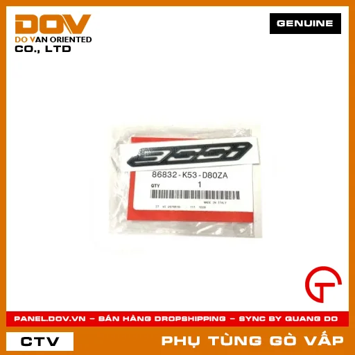BIỂU TƯỢNG 300I *NH312* MÃ PHỤ TÙNG 86832K53D80ZA — 86832K53D80ZA