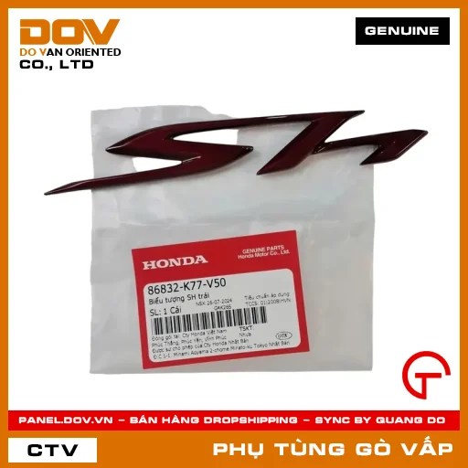 BIỂU TƯỢNG SH TRÁI MÃ PHỤ TÙNG 86832K77V50 — 86832K77V50