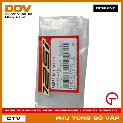 MARK CHỮ (125 FI) MÃ PHỤ TÙNG 86833K01900ZB — 86833K01900ZB