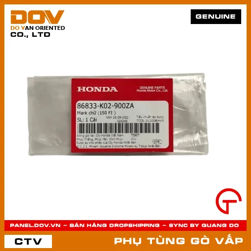 MARK CHỮ (150 FI ) MÃ PHỤ TÙNG 86833K02900ZA — 86833K02900ZA