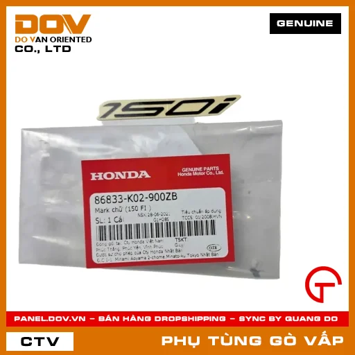 MARK CHỮ (150 FI) MÃ PHỤ TÙNG 86833K02900ZB — 86833K02900ZB