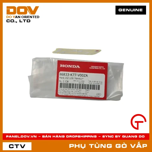 MARK CHỮ 125L *NH411* MÃ PHỤ TÙNG 86833K77V00ZA — 86833K77V00ZA