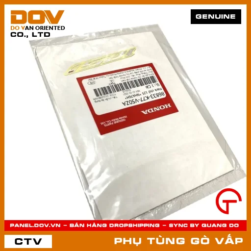 MARK CHỮ 125 *NHA76M* MÃ PHỤ TÙNG 86833K77V50ZA — 86833K77V50ZA