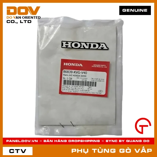 MARK CHỮ HONDA 65MM MÃ PHỤ TÙNG 86839KVGV40 — 86839KVGV40