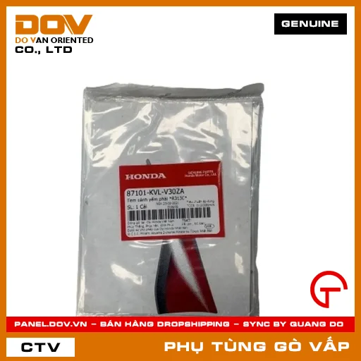 TEM CÁNH YẾM PHẢI *R313C* MÃ PHỤ TÙNG 87101KVLV30ZA — 87101KVLV30ZA