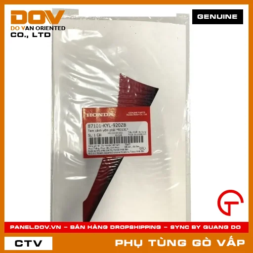 TEM CÁNH YẾM PHẢI *R313C* MÃ PHỤ TÙNG 87101KYL920ZB — 87101KYL920ZB