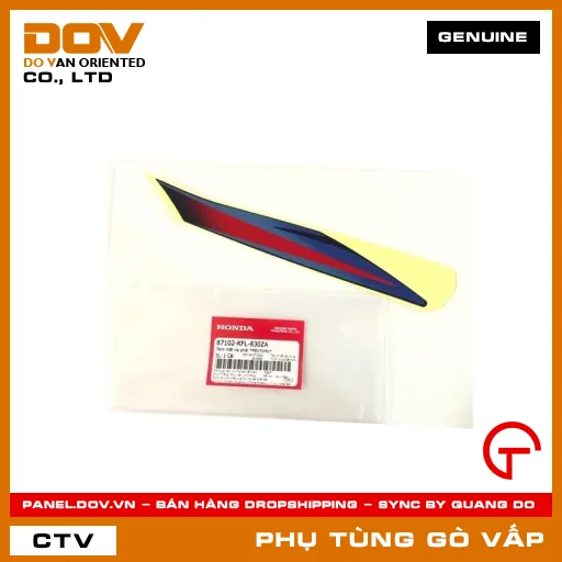 TEM MẶT NẠ PHẢI *PB171MU* MÃ PHỤ TÙNG 87102KFL830ZA — 87102KFL830ZA