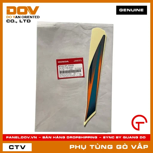 TEM MẶT NẠ PHẢI *B154M* MÃ PHỤ TÙNG 87102KFL830ZB — 87102KFL830ZB
