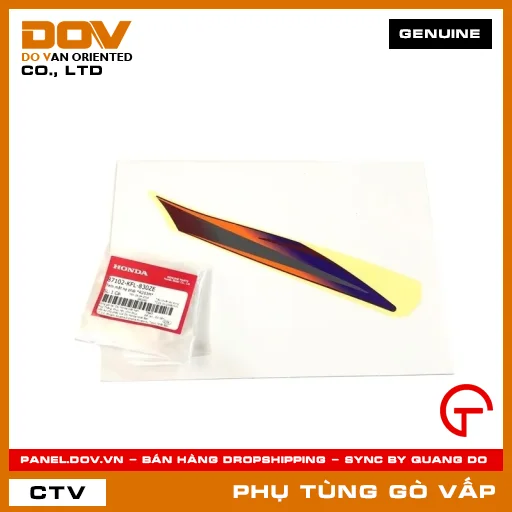 TEM MẶT NẠ PHẢI *R203M* MÃ PHỤ TÙNG 87102KFL830ZE — 87102KFL830ZE