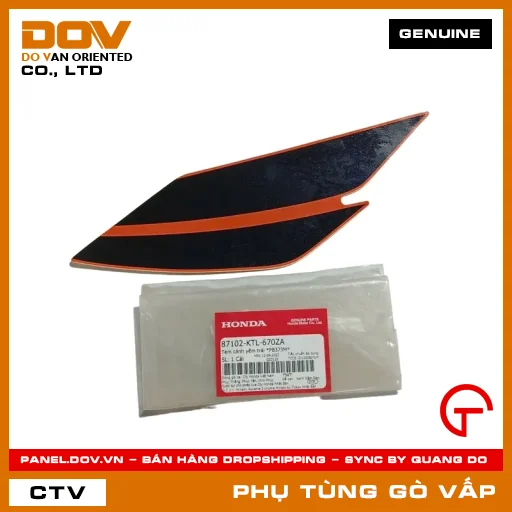 TEM CÁNH YẾM TRÁI *PB373M* MÃ PHỤ TÙNG 87102KTL670ZA — 87102KTL670ZA